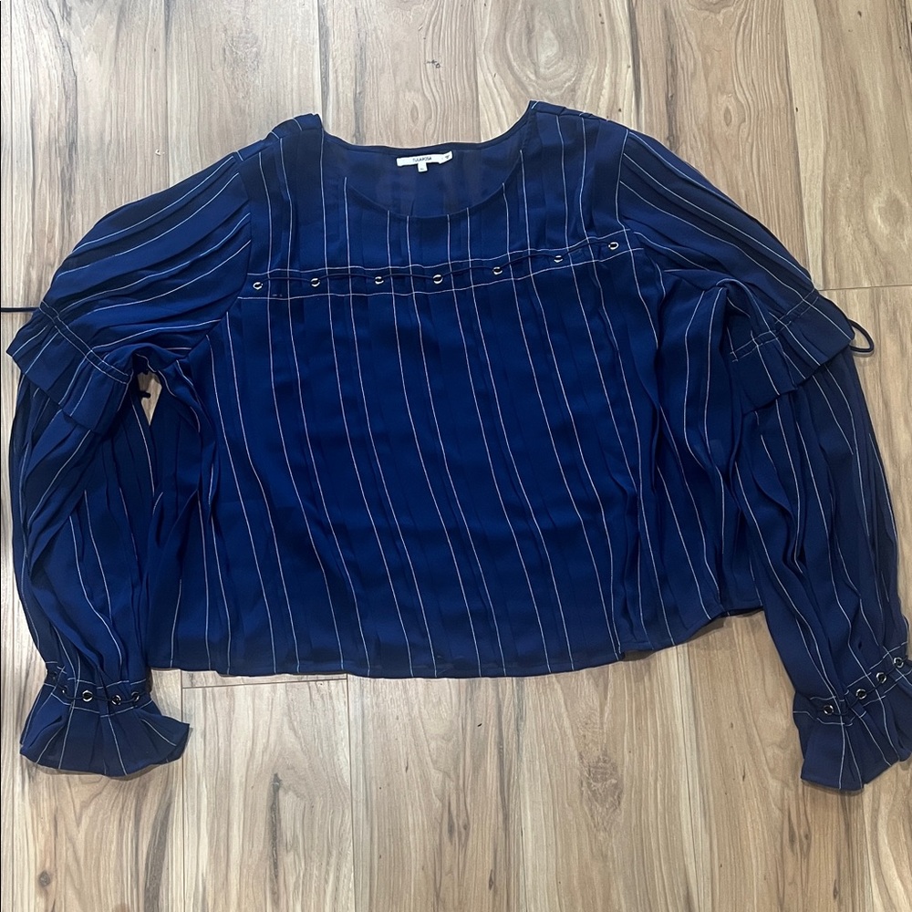 Tularosa Navy Blue Striped Women's Top | XL
